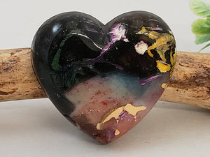 Galaxy Canvas - Handcrafted Heart Cabochons
