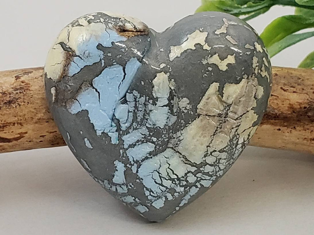 Pale Blue - Handcrafted Heart Cabochons
