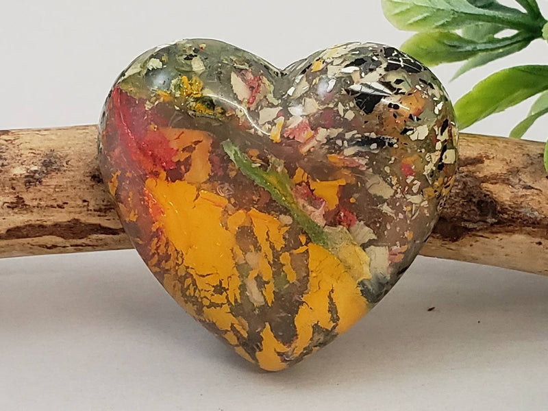 Autumn Forest - Handcrafted Heart Cabochons