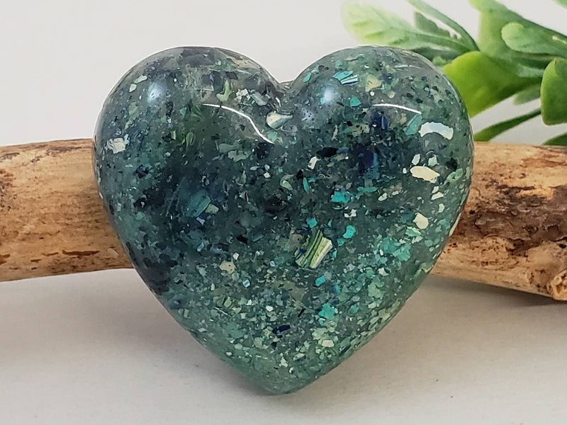 Beach Shore - Handcrafted Heart Cabochons