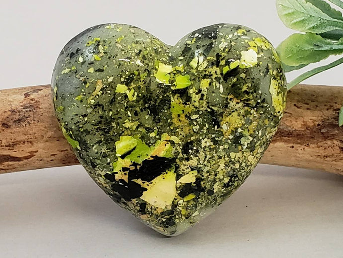 Lime Zest - Handcrafted Heart Cabochons