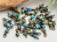Tri-Color Glazed Picasso - Czech Druks Charms - 4mm - 10pcs