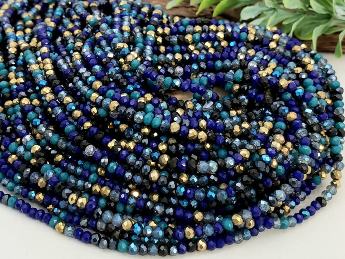 Midnight Opulence - Mini Crystal Bundles - 2.5mm - 5 Strands