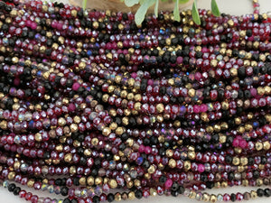Ruby Royal - Mini Crystal Bundles - 2.5mm - 5 Strands