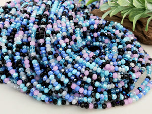 Midnight Wisteria - Mini Crystal Bundles - 2.5mm - 5 Strands