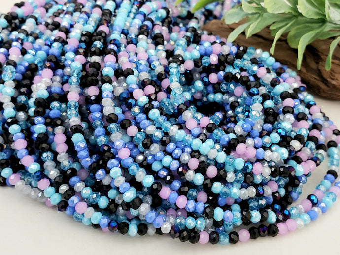 Midnight Wisteria - Mini Crystal Bundles - 2.5mm - 5 Strands