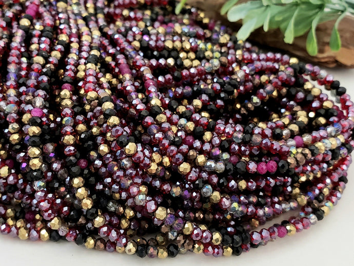 Ruby Royal - Mini Crystal Bundles - 2.5mm - 5 Strands