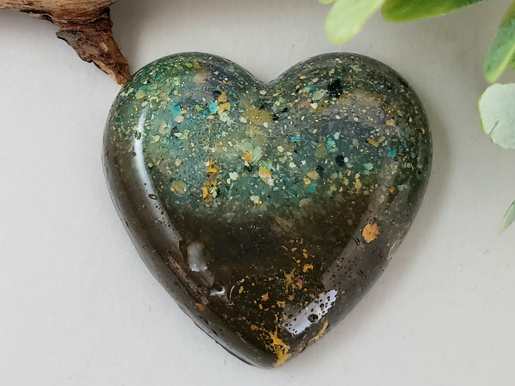 Sea & Sand - Handcrafted Heart Cabochons