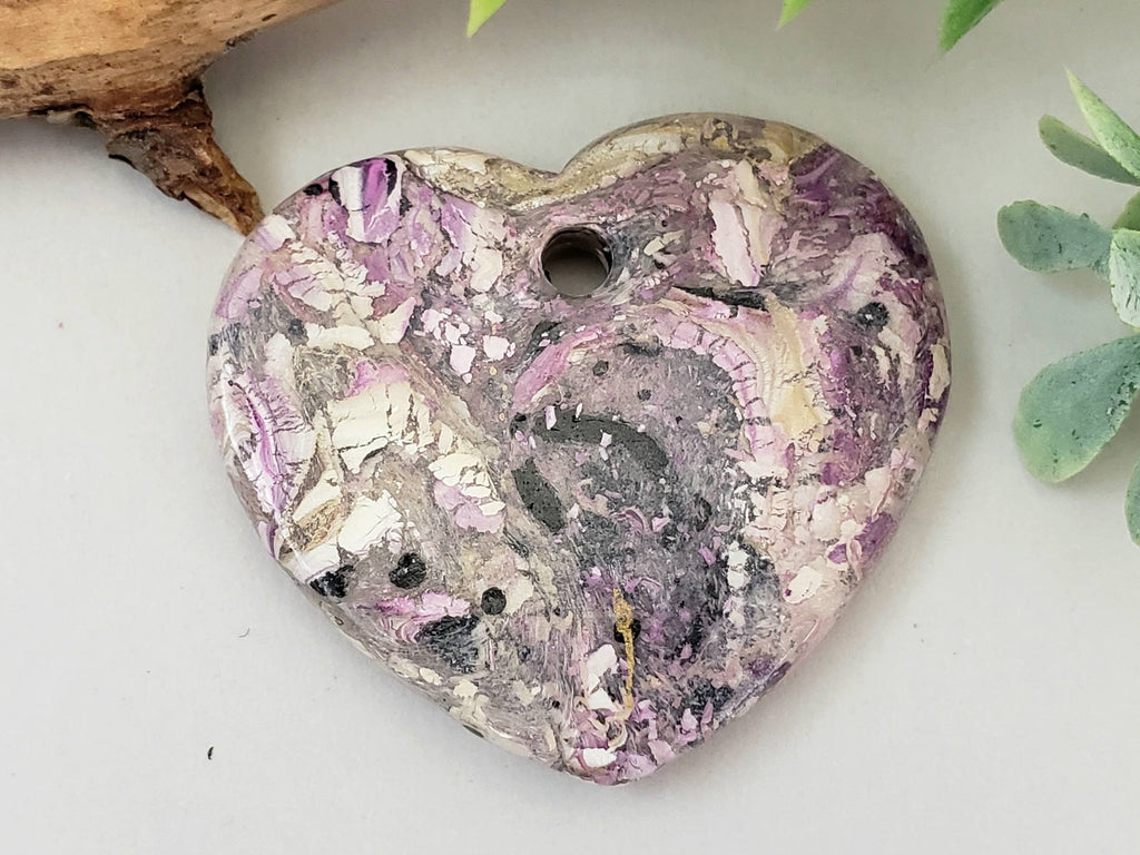 Purple Haze - Handcrafted Heart Pendant - 40mm