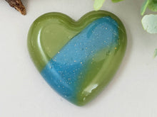 Load image into Gallery viewer, Lagoon Tides - Handcrafted Heart Cabochons
