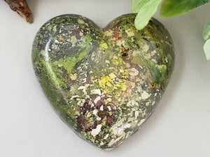 Pebbled Garden - Handcrafted Heart Cabochons