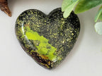 Midnight Lime - Handcrafted Heart Cabochons