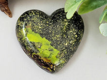 Load image into Gallery viewer, Midnight Lime - Handcrafted Heart Cabochons
