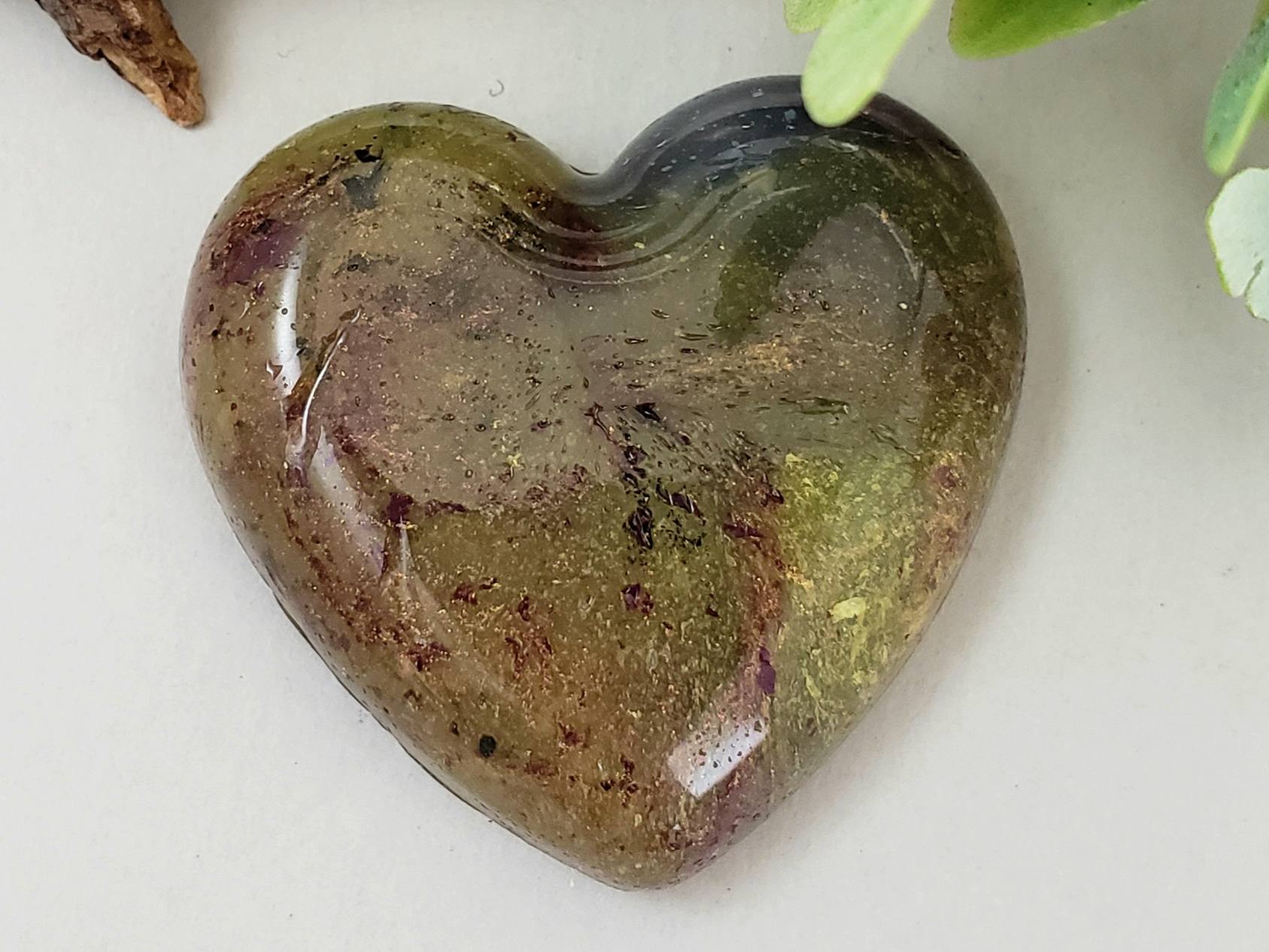 Olive & Wine - Handcrafted Heart Cabochons Main image