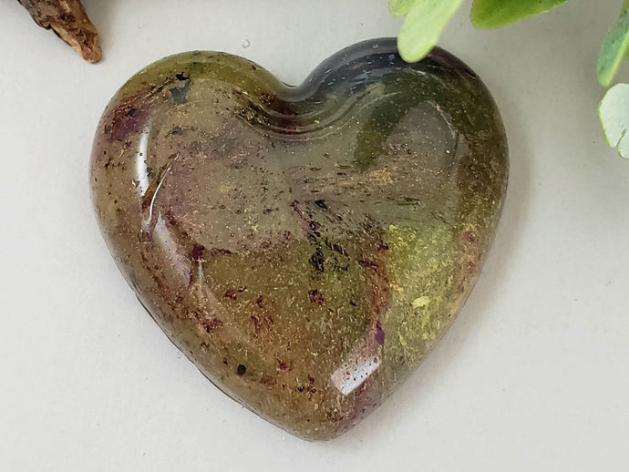 Olive & Wine - Handcrafted Heart Cabochons