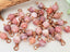 Frosted Red Fire Agate - Gemstone Charms - 6mm - 10pcs