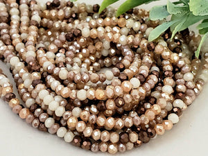 Mochaccino - Mini Crystal Bundles - 2.5mm - 5 Strands