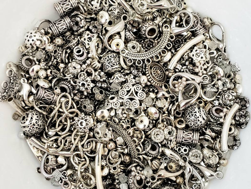 Antique Silver Mix - Bead Caps - Bead Spacers - 30gr.