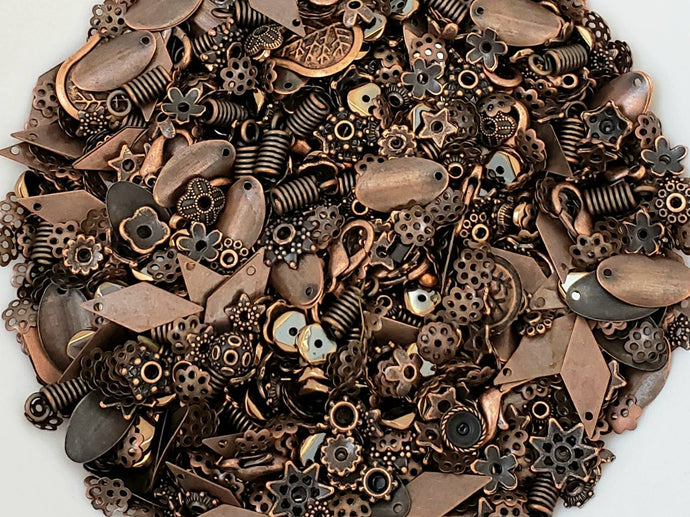 Antique Copper Mix - Bead Caps - Bead Spacers - 30gr.
