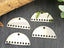Half Moon Chandelier Component - Stainless Steel - 4pcs