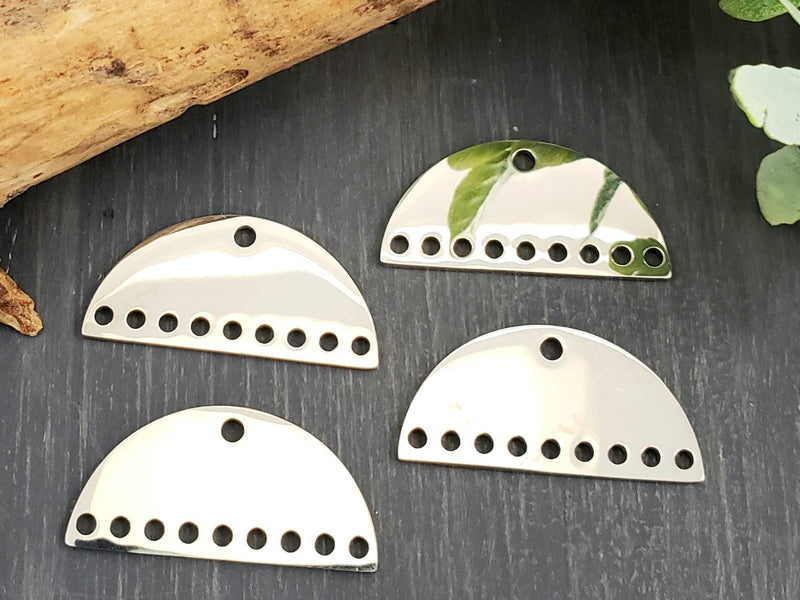 Half Moon Chandelier Component - Stainless Steel - 4pcs