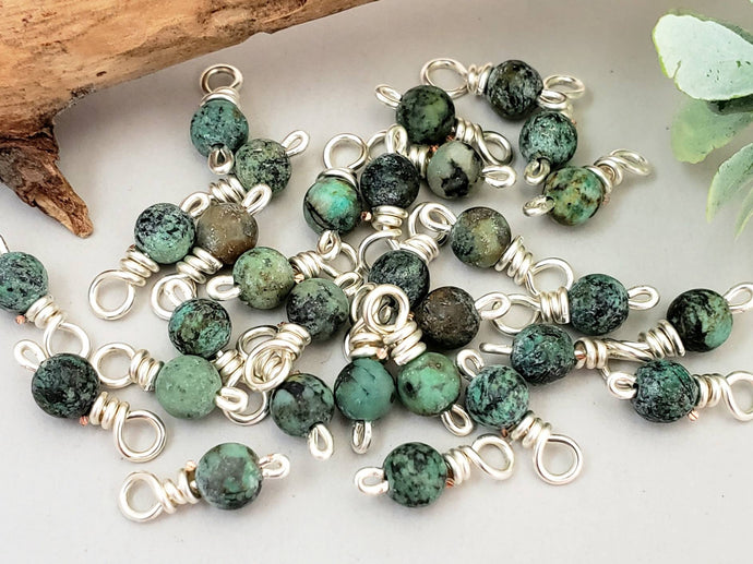 African Turquoise - Gemstone Charms - 5mm - 10pcs