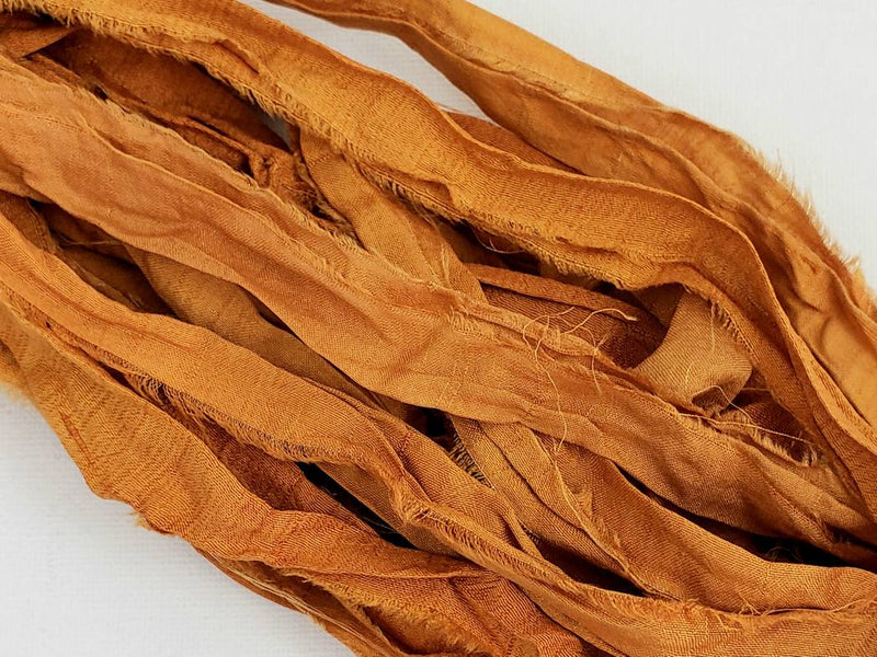 Camel - Sari Silk Ribbon - Fair Trade - 5yds