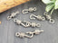 Antique Silver Textured Fish Hook Clasps - 4 sets