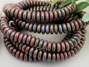 Opaque Purple Bluestone- Czech Disc Spacers - 6mm - 50pcs