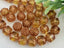Honey Bronze Edge - Czech Cathedral Beads - 8mm - 15pcs
