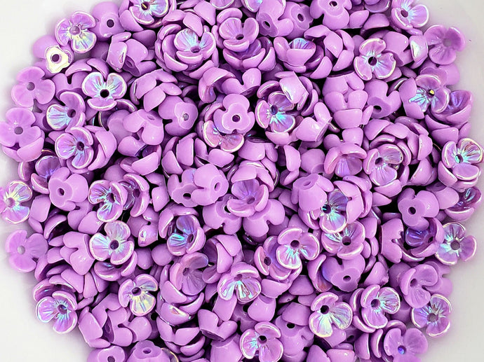 Lilac AB Resin Bell Flowers - 5mm - 5gr/aprox 140pcs