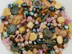 Sahara - Designer Bead Mix - Pink Cream Topaz Teal - 30grms