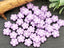 Opaque Lavender - Enameled Flower Metal Beads - 10mm - 15pcs
