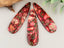Cherry Pink Sea Sediment- Imperial Jasper Teardrop Pendant - 45mm
