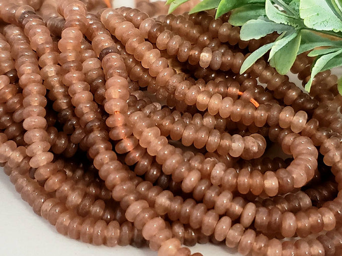 Brown Jade Heishi Rondelle - 4x2mm - 12