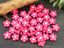 Opaque Hot Pink - Enamel Metal Flower Beads - 10mm - 15pcs
