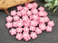 Opaque Pink - Enameled Flower Metal Beads - 10mm - 15pcs