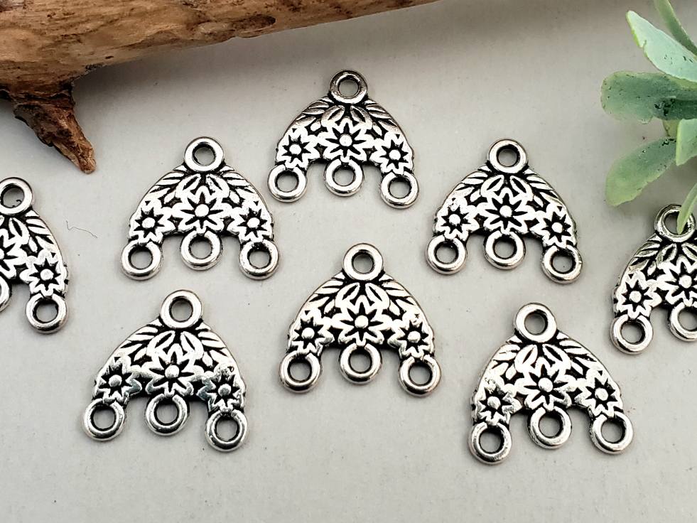 Antique Silver - Dome Chandelier Component - 16x15 - 10pcs