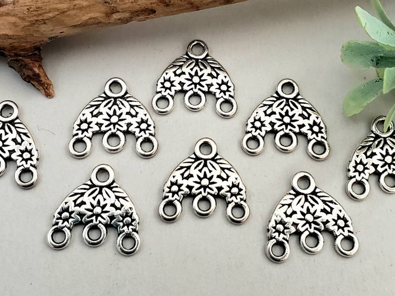 Antique Silver - Dome Chandelier Component - 16x15 - 10pcs