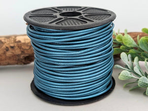 Teal - Metallic Leather Cord - 1yd #58