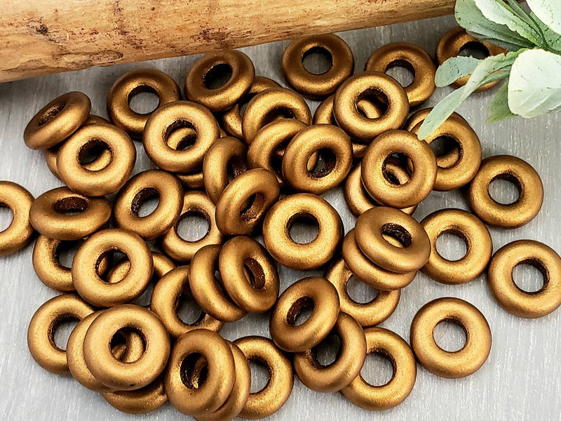Matte Bronze - Czech Glass Rings - 10mm - 10pcs