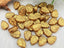 Antique Gold Wash - Czech Mint Leaf - 10x8mm - 20pcs