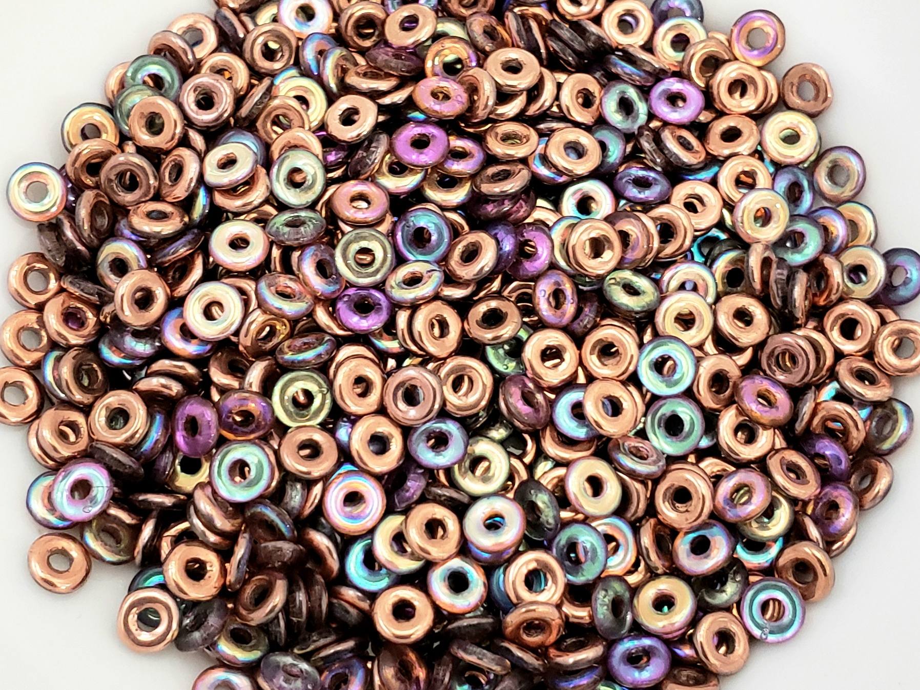 Crystal Copper Rainbow - Czech O Beads - 4mm - 5gr./Appr. 200pcs