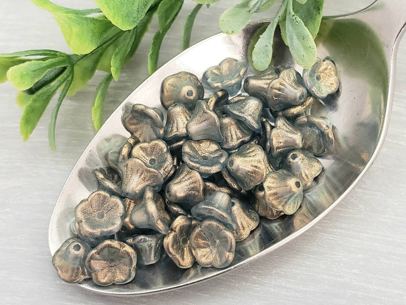 Crystal Shadows - Czech Bell Flowers - 7x5mm - 25pcs