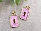 14k Gold Plated Oil Enamel Pendant/Charms - 15x10mm - 1pc