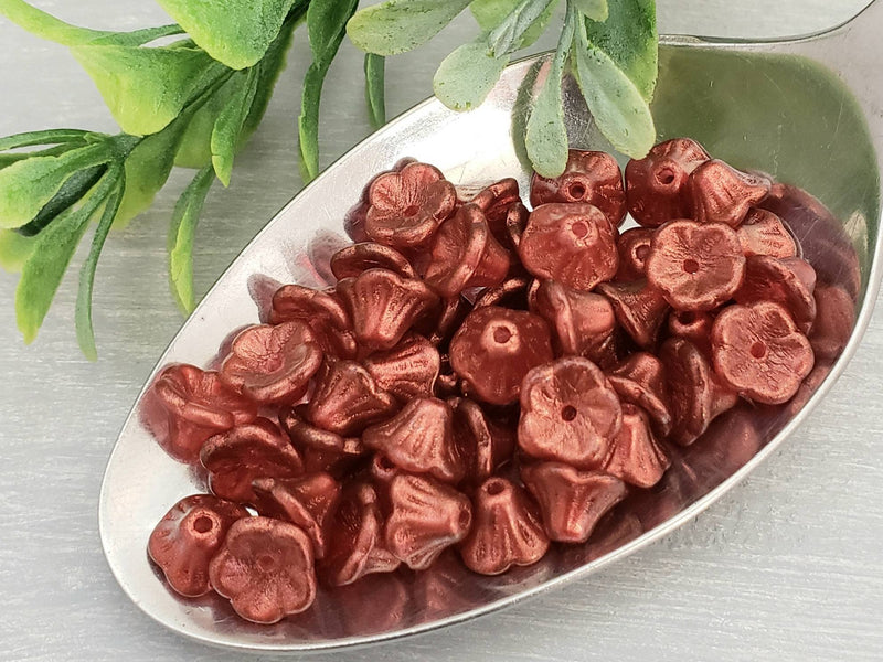 Crystal Razzmatazz - Czech Bell Flowers - 7x5mm - 25pcs