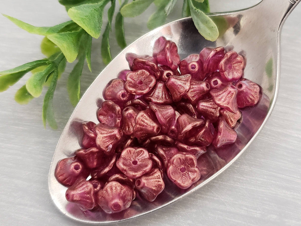 Crystal French Rose - Czech Bell Flowers - 7x5mm - 25pcs