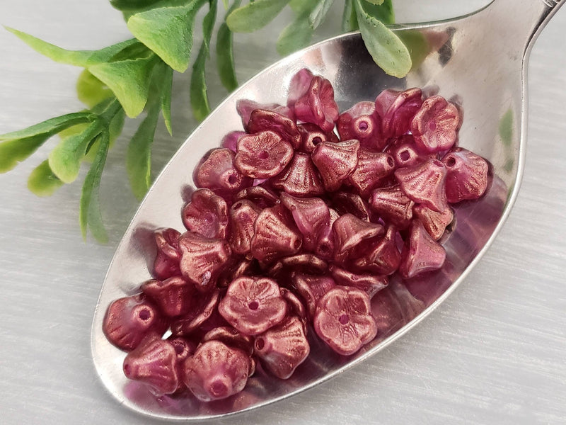 Crystal French Rose - Czech Bell Flowers - 7x5mm - 25pcs