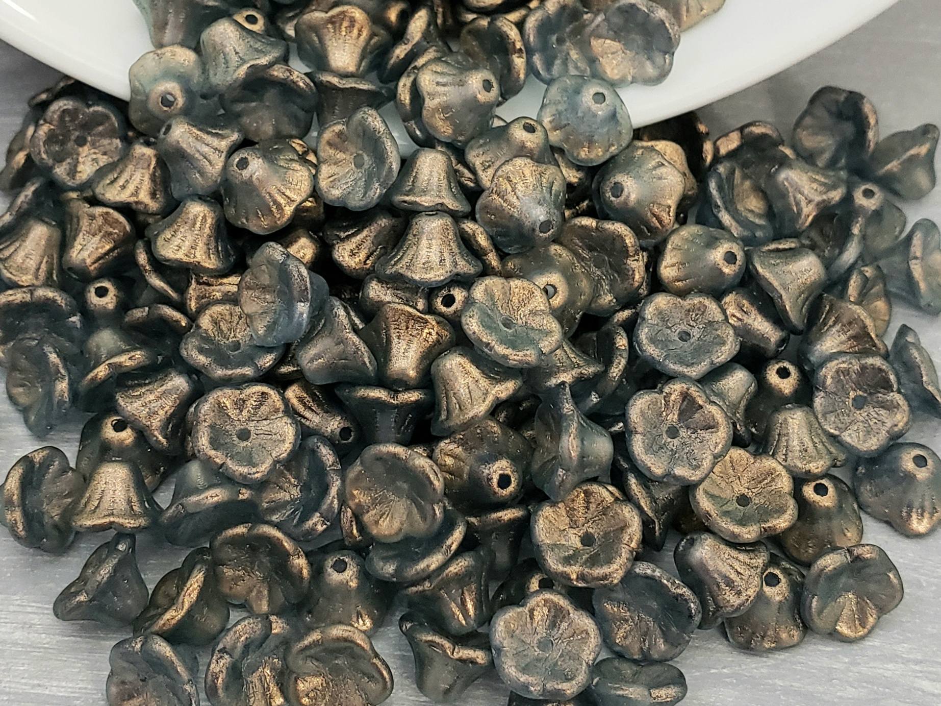 Crystal Shadows - Czech Bell Flowers - 7x5mm - 25pcs