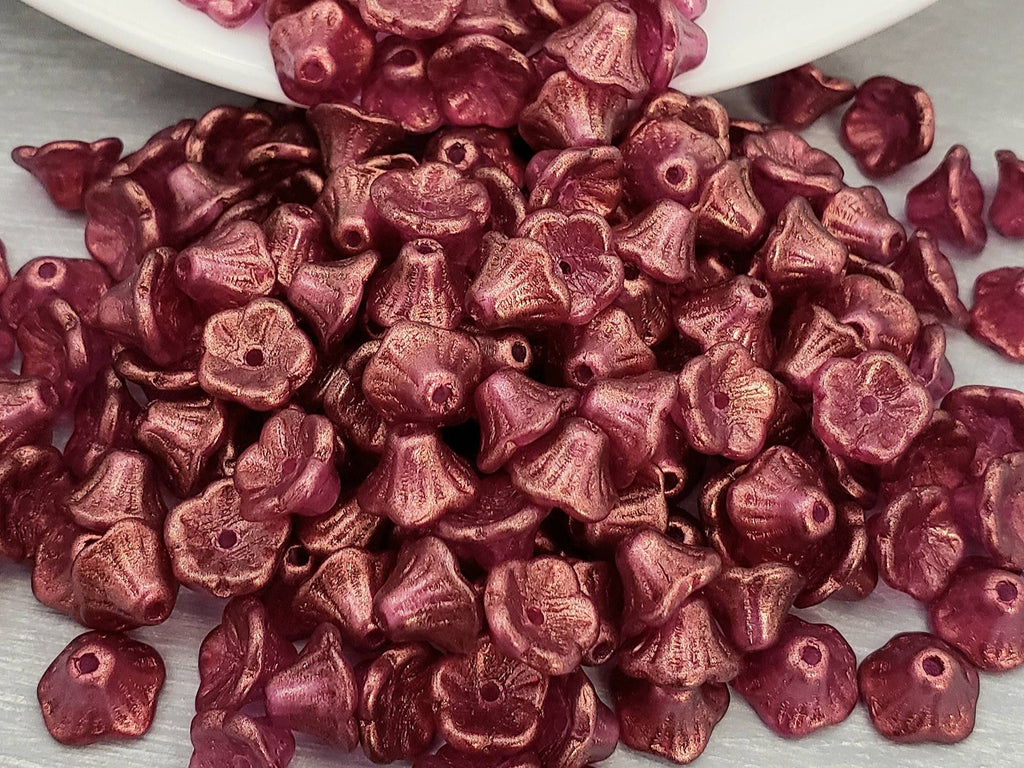 Crystal French Rose - Czech Bell Flowers - 7x5mm - 25pcs